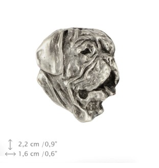 Dog z Bordeaux pin posrebrzony Art-Dog